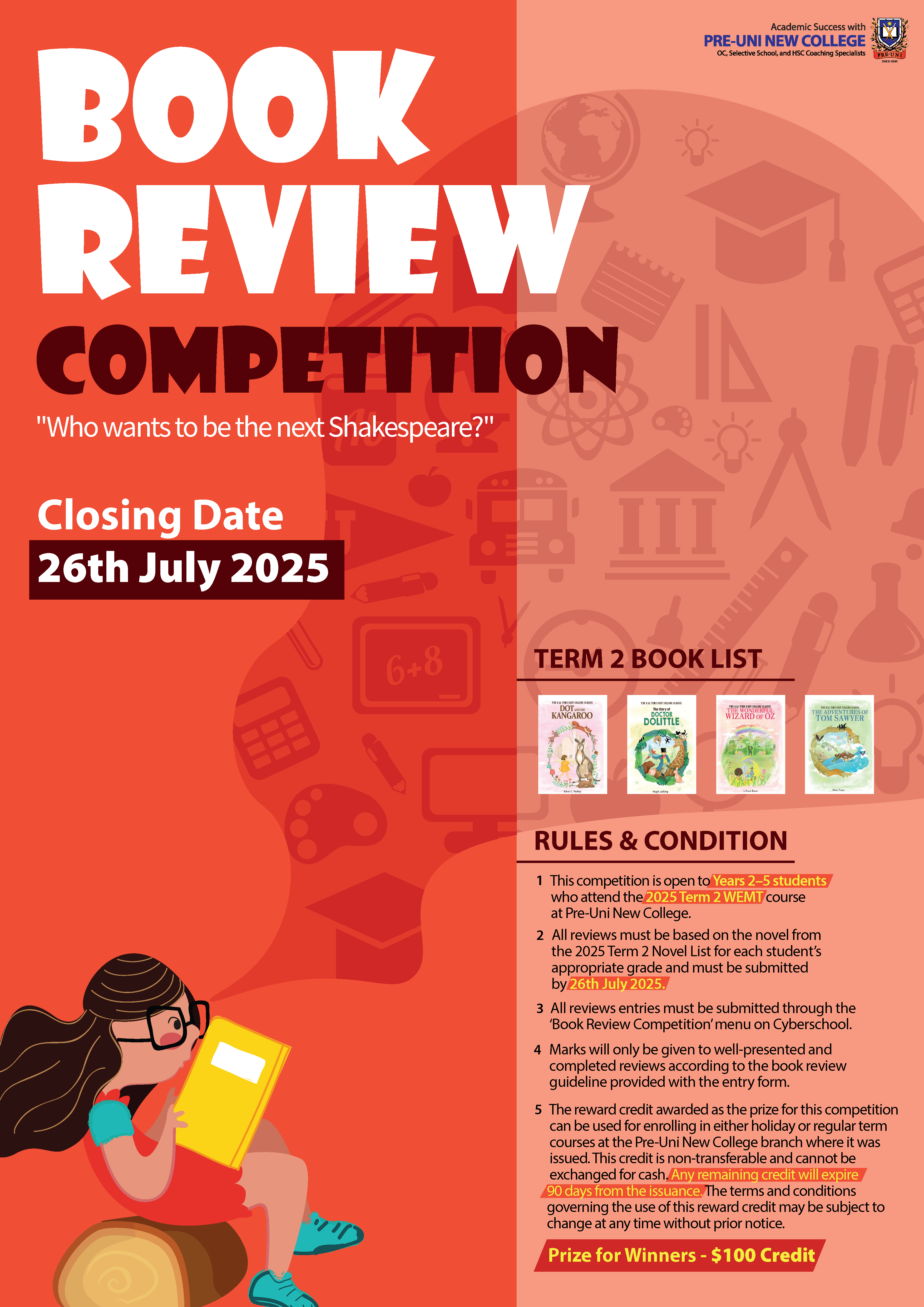 Cyberschool - Term 2 Book Review Competition